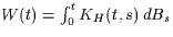 $W(t)=\int_0^t K_H(t,s)\, dB_s$